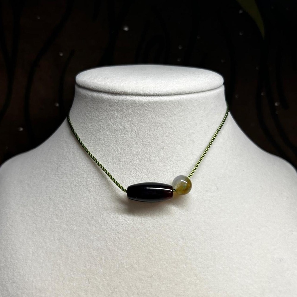 agate dainty minimalist sage green earthy cord cottagecore fairycore gemstone
